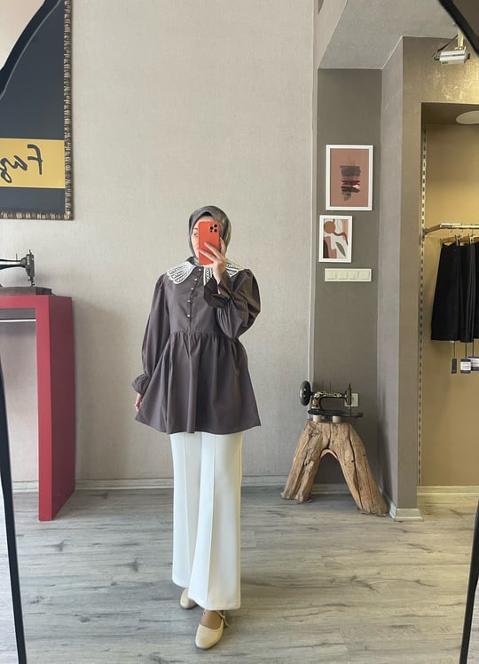Flora vizon tunik - 1078