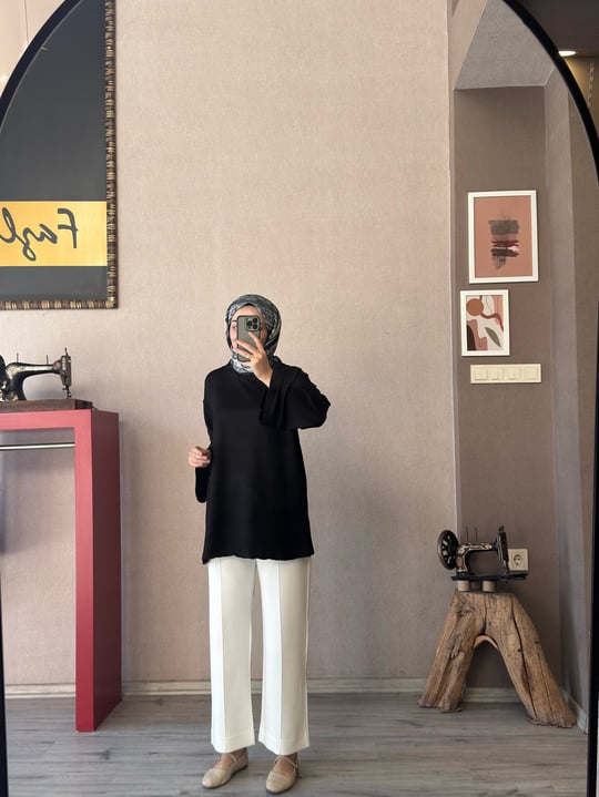 Siyah basic oysho tunik - 1195