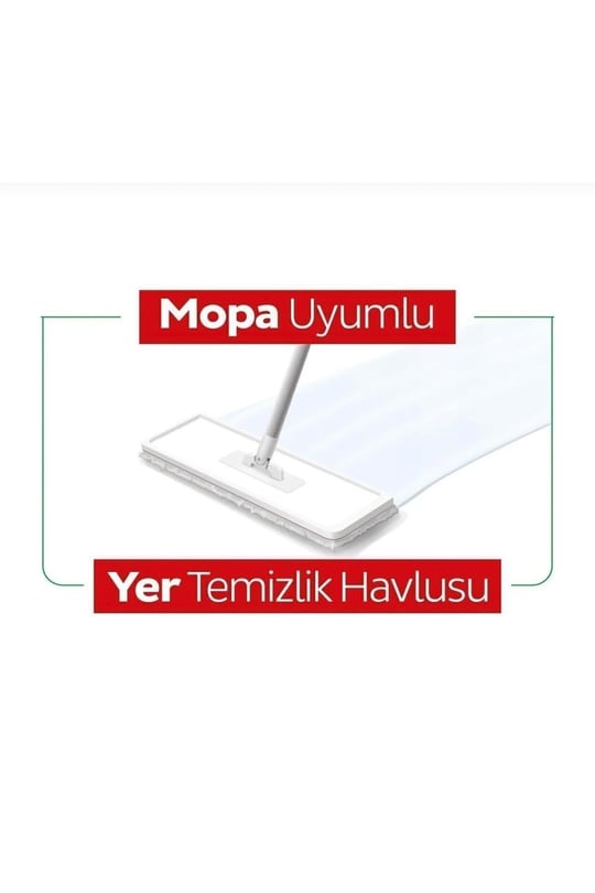 Beyaz Sabun Katkılı Mopa Uyumlu Yer Temizlik Havlusu 50 Yaprak