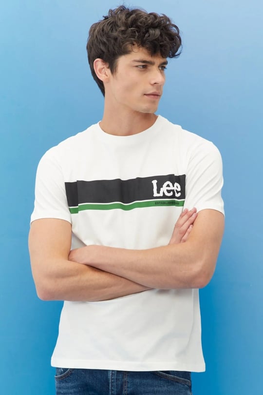 % 100 Pamuk Regular Fit Bisiklet Yaka Erkek T Shirt L211918 102 EKRU