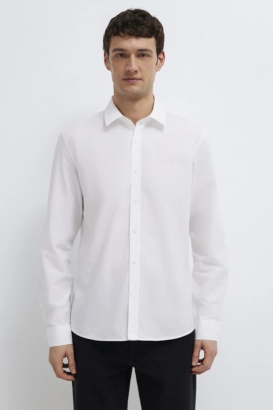 Mavi % 100 Pamuk Regular Fit Uzun Kollu Erkek Gömlek 0212011-620 BEYAZ