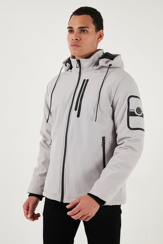 Buratti Regular Fit Çıkarılabilir Kapüşonlu Cepli Erkek Mont 497ALBERT TAŞ