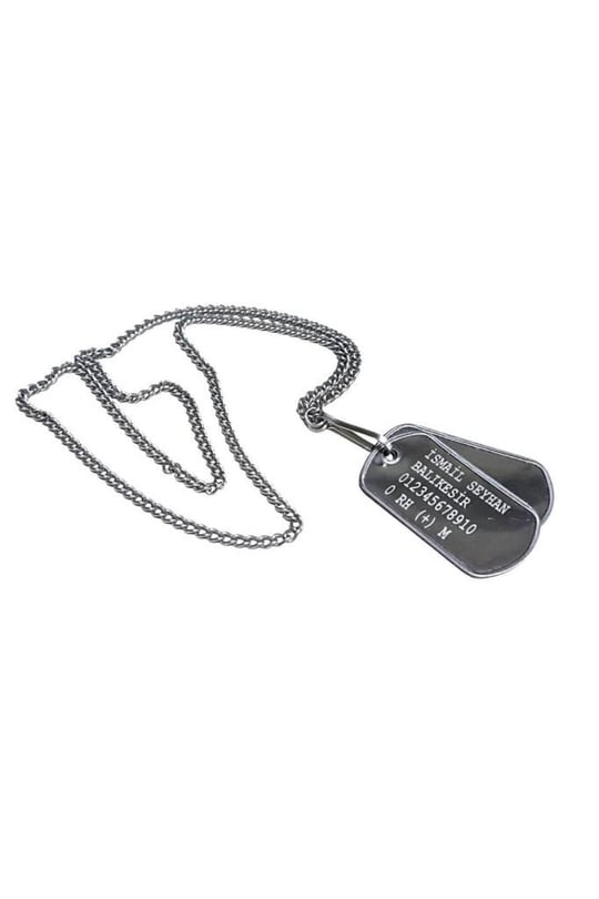Orjinal Asker Künyesi - Lazer Kazıma - Army Dog Tag