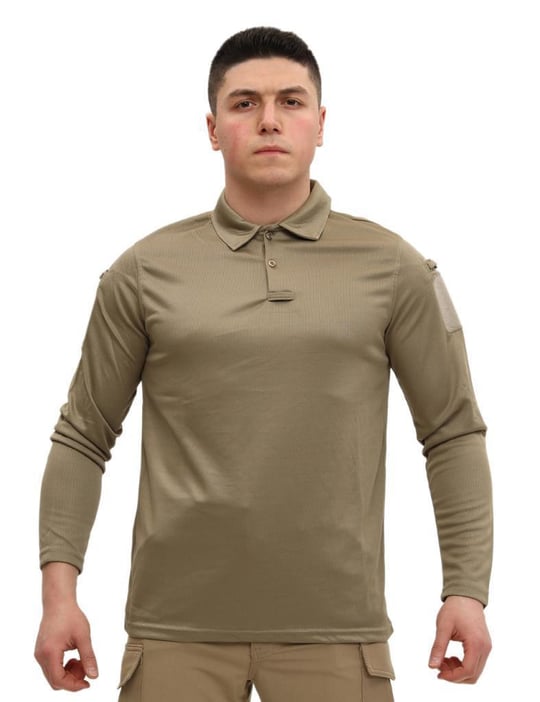 Single Sword Polo Yaka Uzun Kol Taktik T-Shirt