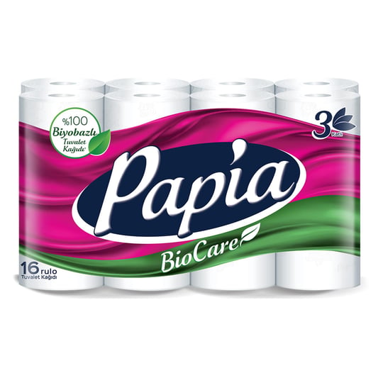 PAPİA TUVALET KAĞIDI 16'lı SADE