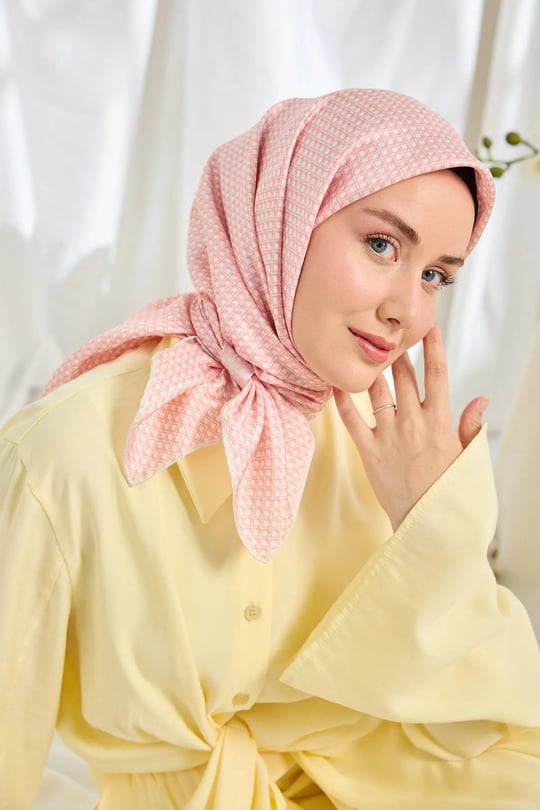 Silk Home Tivil İpek Eşarp Pembe 01