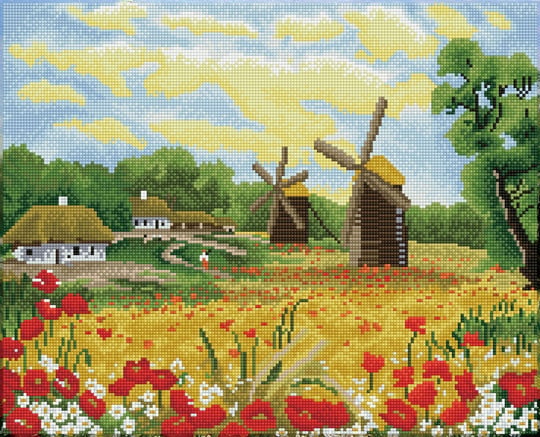 Diamond Dotz Yel Değirmeni Günleri – 52,1 x 41,9 cm