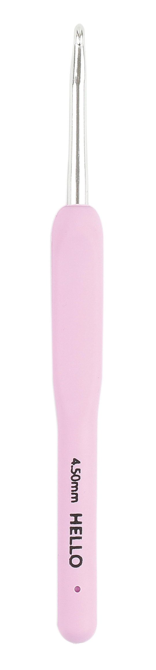 Hello Silikon Saplı Tığ, Örgü Tığı, Pembe, 4.5mm