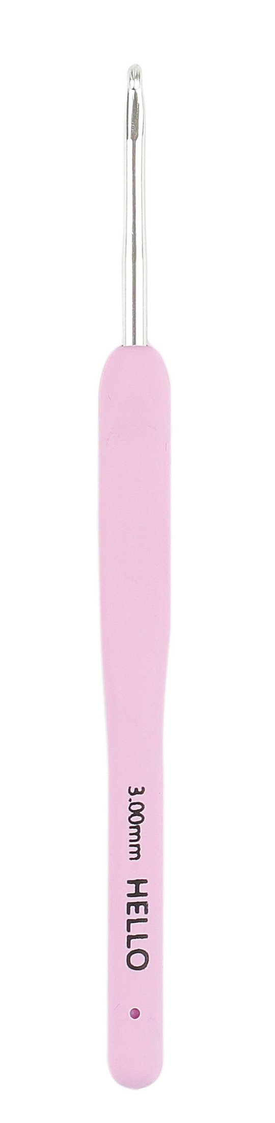 Hello Silikon Saplı Tığ, Örgü Tığı, Pembe, 3mm