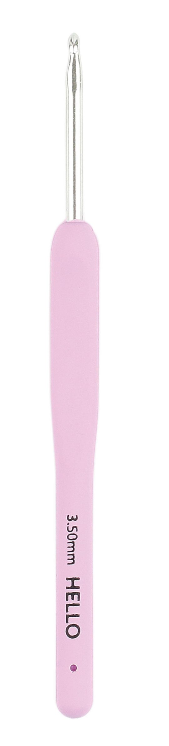 Hello Silikon Saplı Tığ, Örgü Tığı, Pembe, 3:5mm