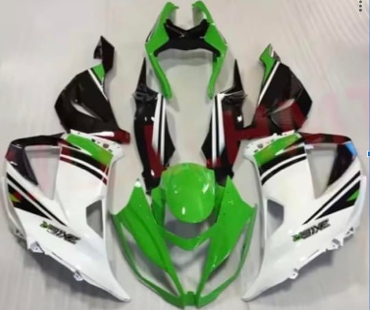KAWASAKİ ZX-6R 2013 - 2017 BEYAZ / YEŞİL GRENAJ SET