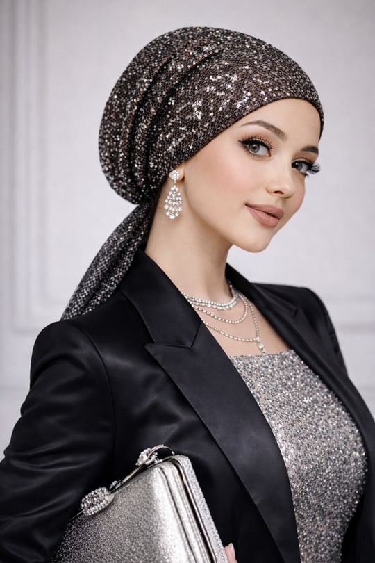Antrasit Payet Eşarp Bone1