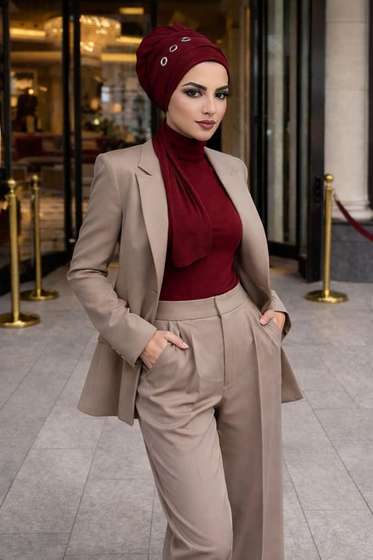 Bordo Metal Detaylı Atkılı Bone