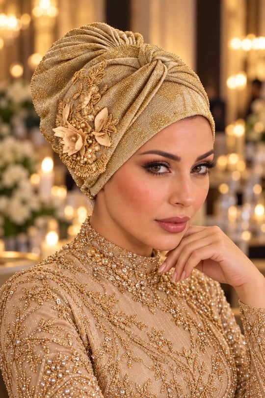 Gold Simli Detaylı Burgu Bone