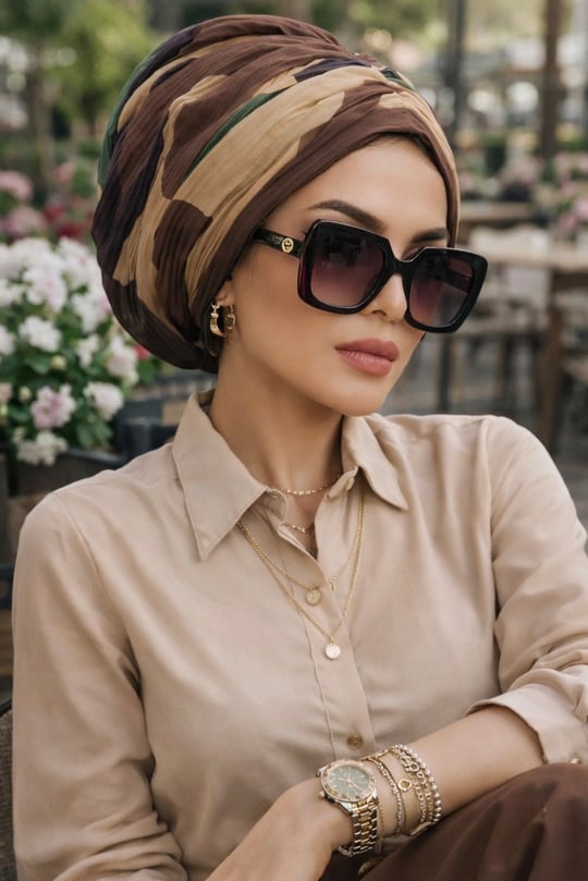 OUTLET- Kamuflaj Desen Piliseli Tokalı Bone
