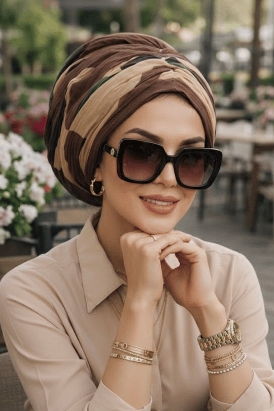 OUTLET- Kamuflaj Desen Piliseli Tokalı Bone
