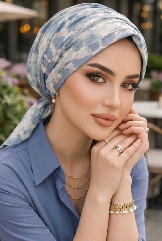 Soft Mavi Tonlamalı Tokalı Bone