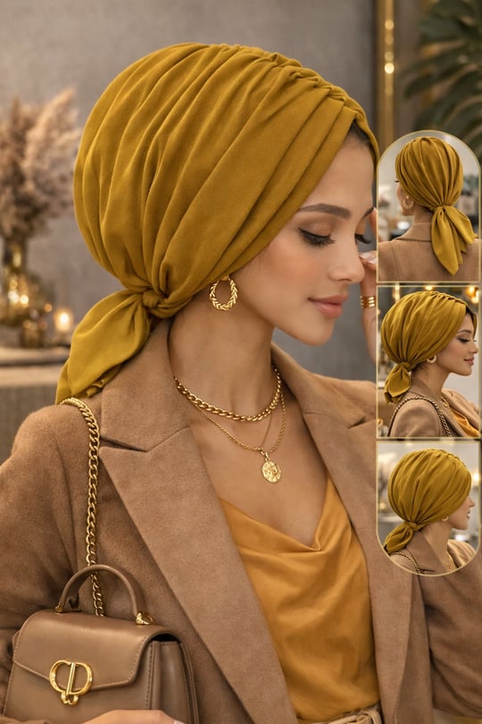 Yağ Yeşili Tokalı Bone