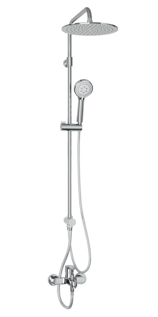 Adell Lido Rain Duş Sistemi + Lento Banyo Bataryası 2 Parça Set – Parlak Krom | ADS.35.01.01.01
