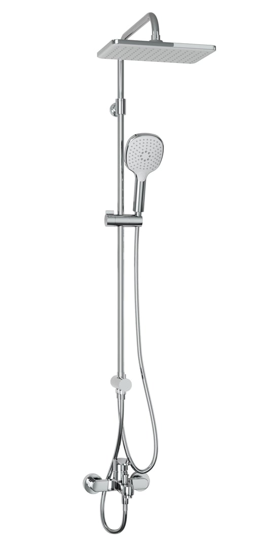 Adell Mode S Rain Duş Sistemi + Lento Banyo Bataryası 2 Parça Set – Parlak Krom | ADS.35.01.03.01