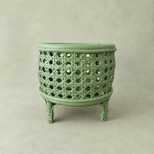 Whisper Green Rattan Newborn Basket | Photography Prop