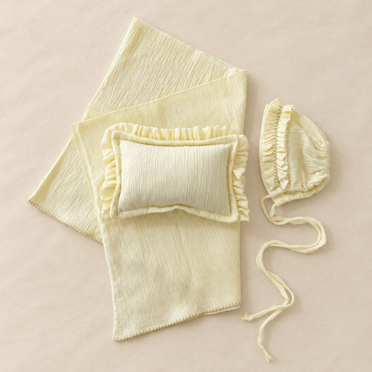 Butter Yellow Yenidoğan Poz Örtüsü Seti