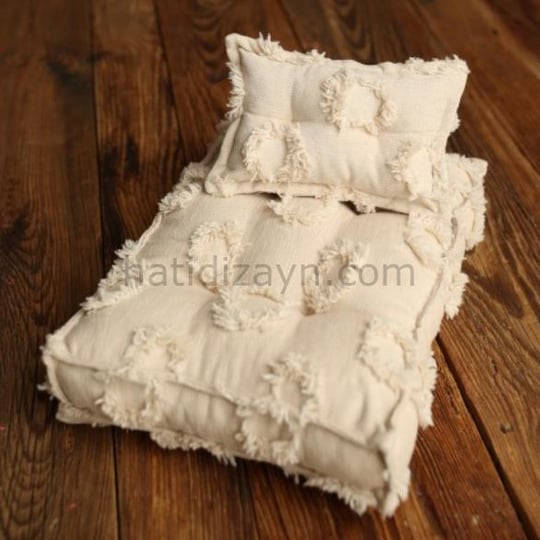 Yuvarlak Saçaklı Döşek Set
