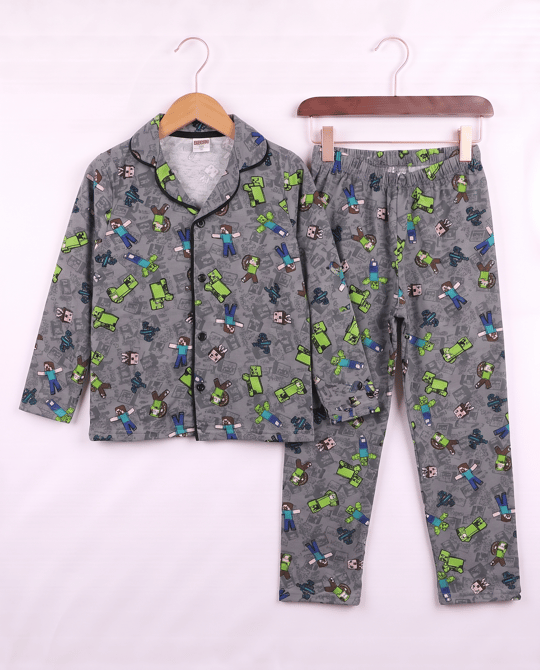 008045 Minecraft Desenli Pijama Takımı FM