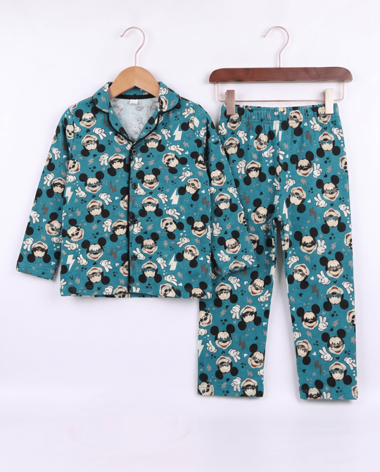 0708-11 Mickey Mouse Desenli Pijama Takımı TRK