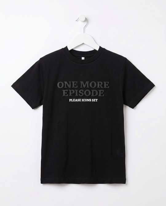 10106 One More Baskılı Erkek Çocuk T-Shirt (5-8 Yaş) SİYAH