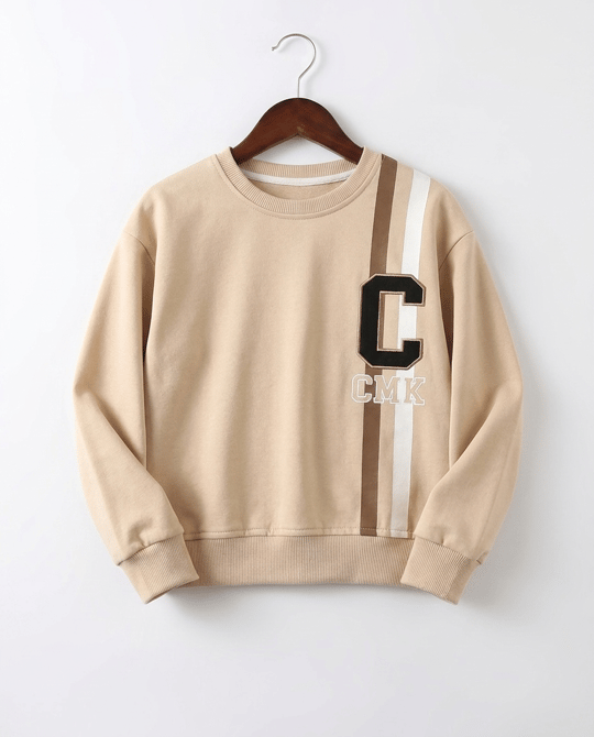 1335-1 C Baskılı Sweat KREM