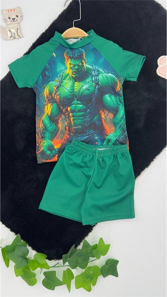 20025-12 Hulk Desenli Mayo YEŞİL