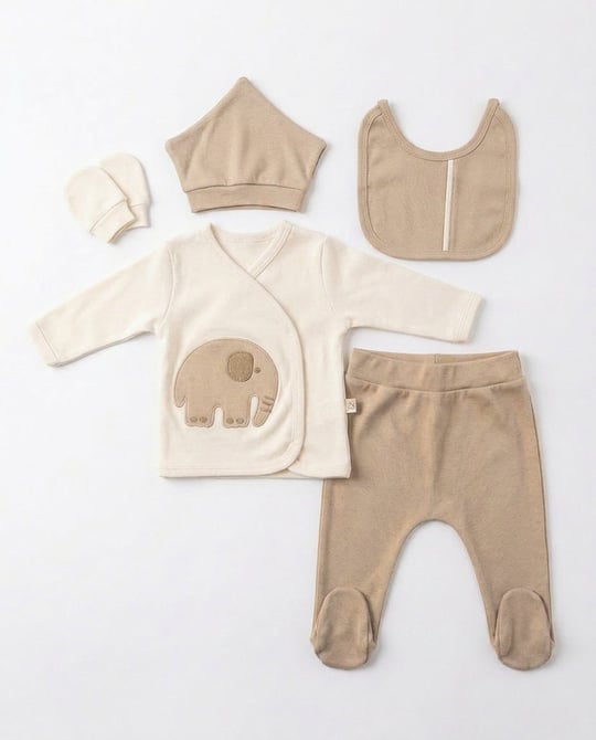 2061 Fil Desenli 5li Hastane Çıkışı Erkek KAHVE