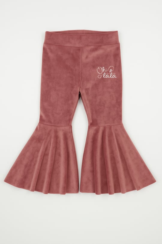 64501 Ohala Baskılı Volan Fransız Paça Kız Tayt GÜLK