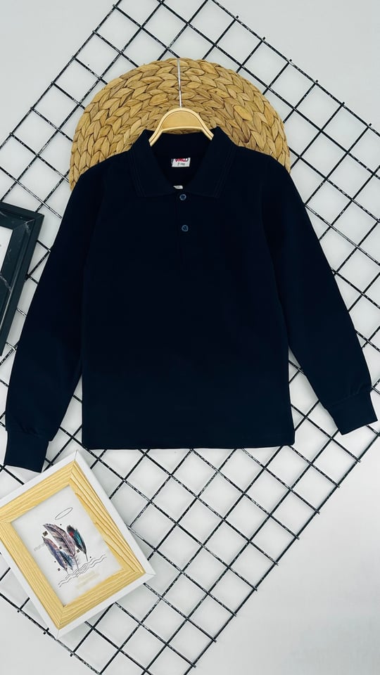 1211 Uzun Kol Unisex Yakalı Çocuk Lacost-LACİVERT