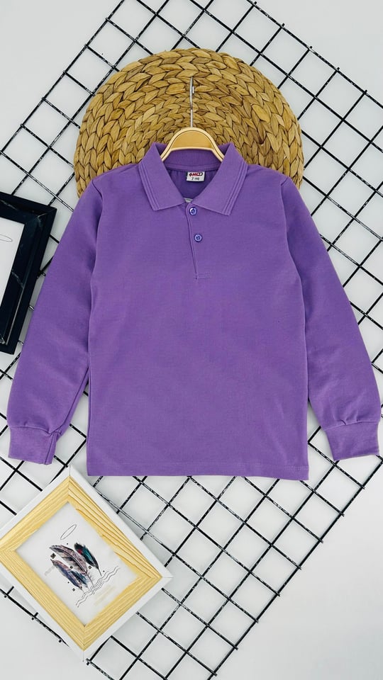 1211 Uzun Kol Unisex Yakalı Çocuk Lacost-LİLA