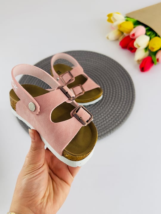 2230-1 Birknstck Sandalet Model Unisex Çocuk Terlik-PEMBE