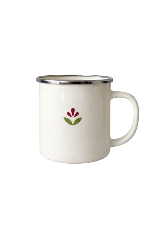 Cozy Emaye Kupa Bej 8 cm