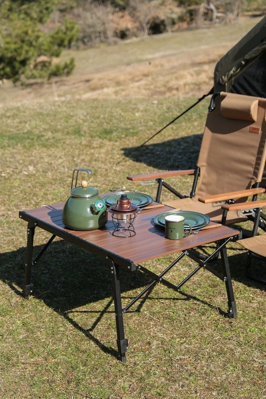 Lodge Teleskopik Ayaklı Kamp Masası 86x60x42-63 cm