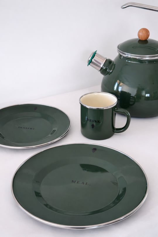 Military Emaye Tabak Haki 25 cm