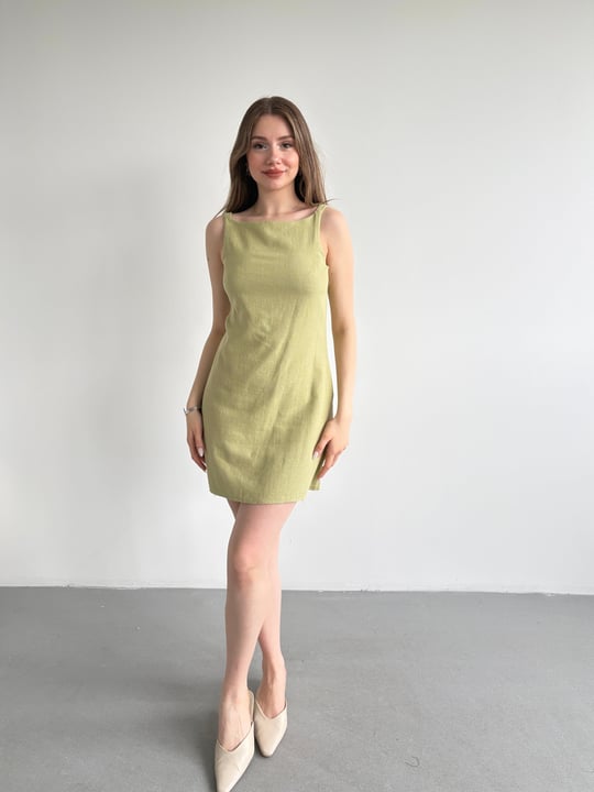 Keten Mini Elbise
