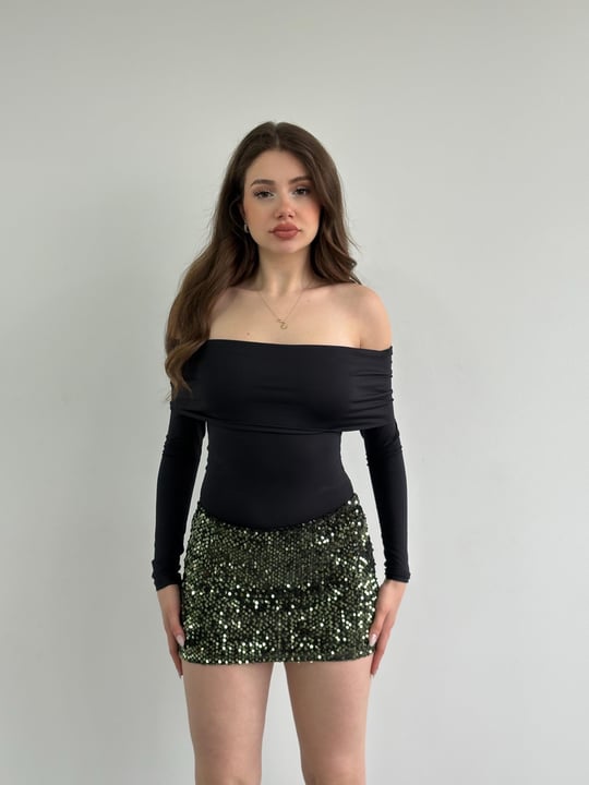 Payetli Mini Etek