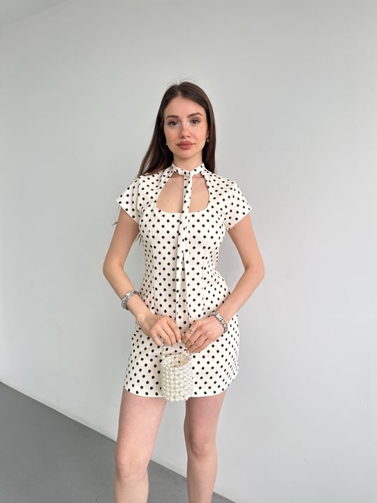 Puantiyeli Muadil Elbise