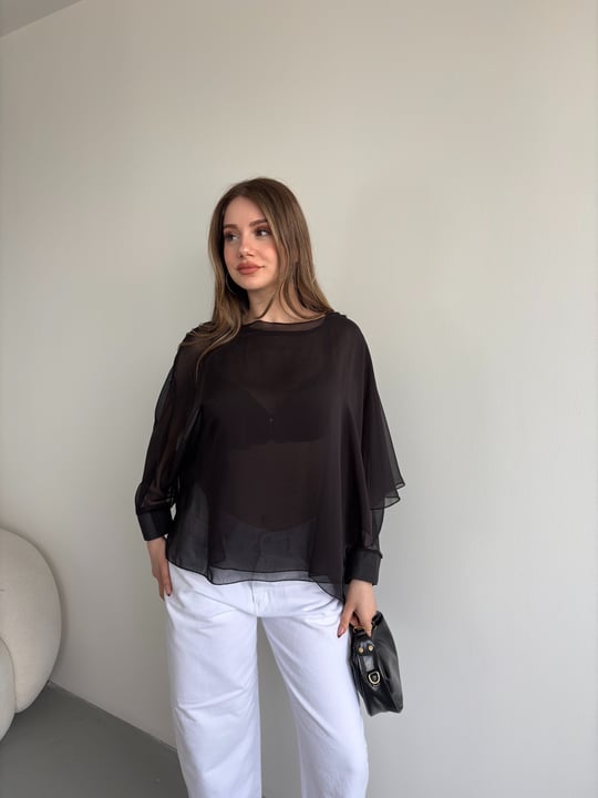 Şifon Transparan Bluz