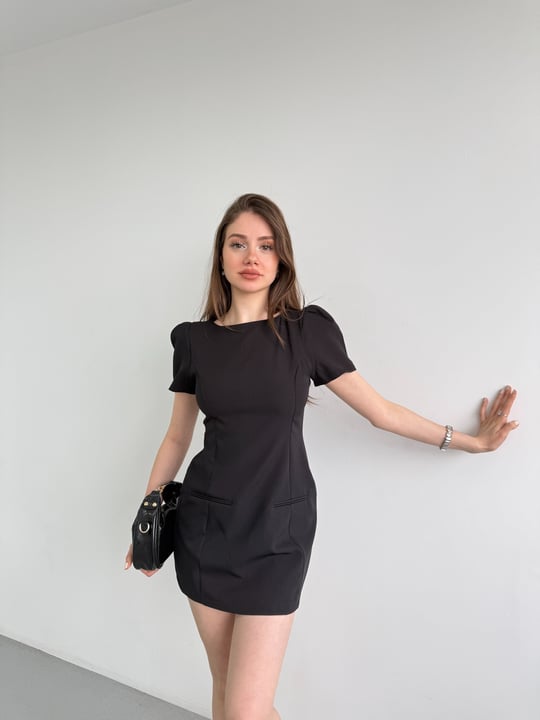 Vatkalı Muadil Mini Elbise