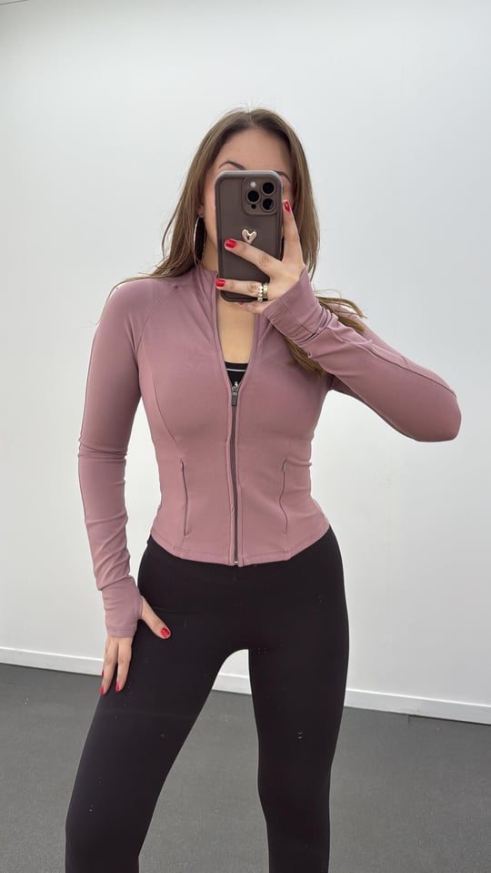 Oys Gül Kurusu Modal Kumaş Likralı Ceket Hırka