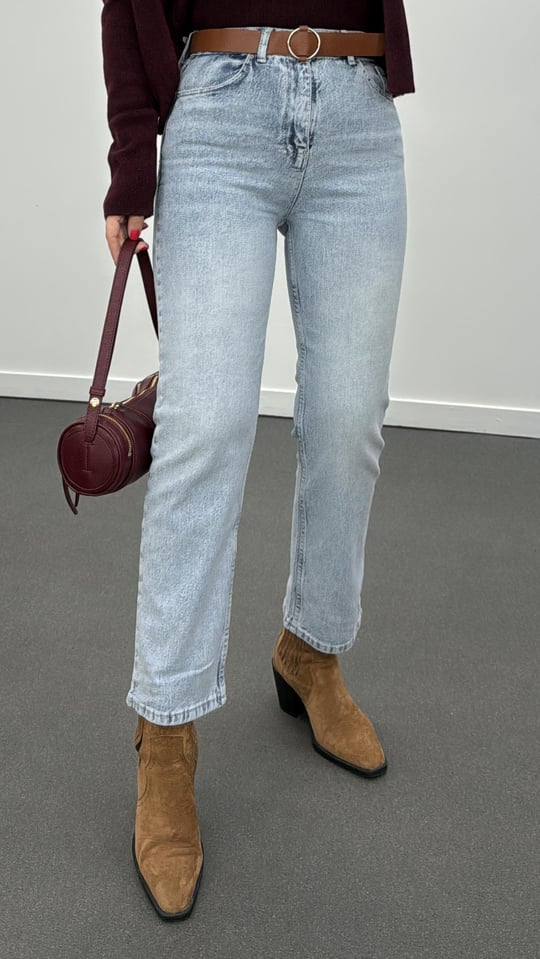 Stockholm Açık Kar Yıkamalı Likralı Jeans