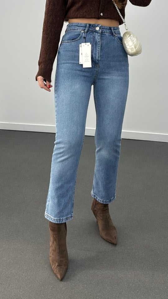 Toronto Kot Yıkamalı Boy Fit Jeans