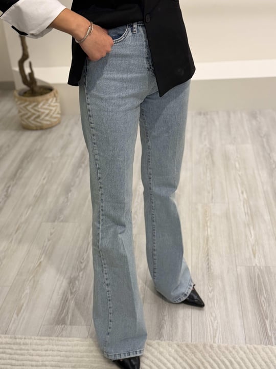 İspanyol Paça Yıkamalı Denim 