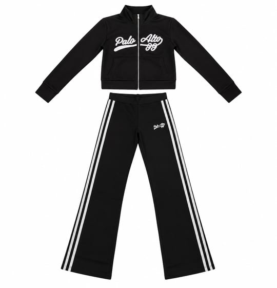 Siyah Şerit Deaylı Slim Fit Eşofman Tk